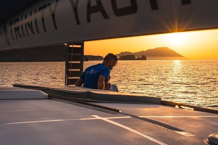 Half-Day Sunset Catamaran Cruise to Kleftiko with Lunch — Milos photo 2