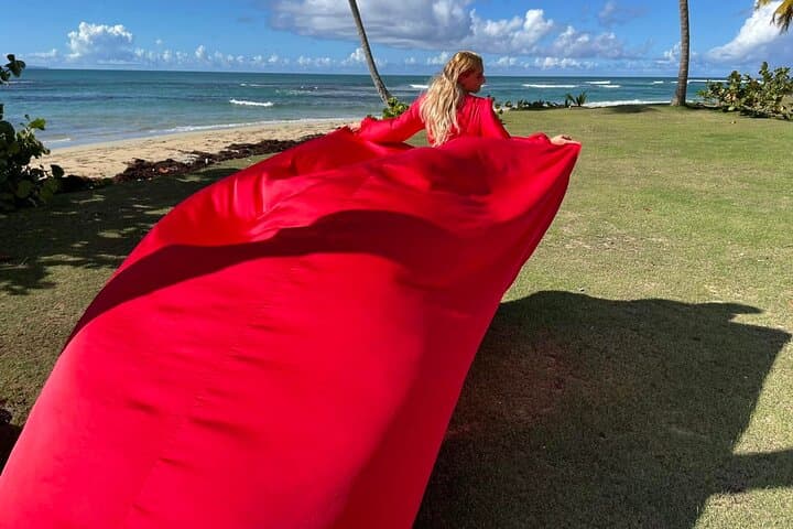 Flying Dresses Photo Shoot in Bayahibe — Dramatic Beach Portraits in the Dominican Republic photo 6