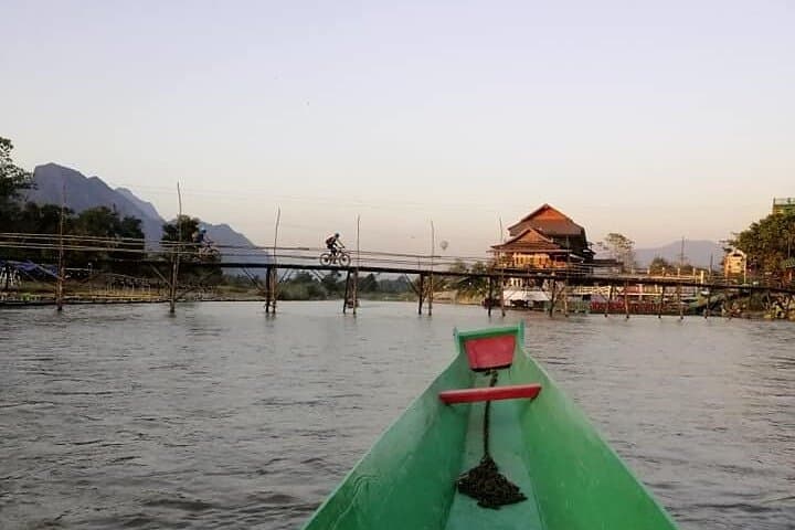 Vang Vieng Day Tour from Vientiane: Caves, Blue Lagoon & Sunset Kayak