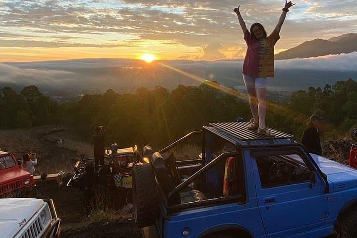 Jeep Sunrise on Mount Batur: Black Lava Fields & Natural Hot Springs