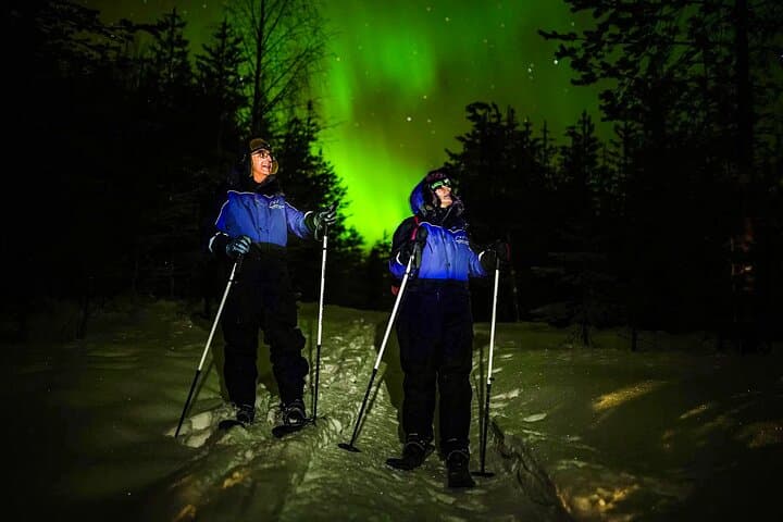 Backcountry Skiing Under the Northern Lights — Rovaniemi Evening Trek