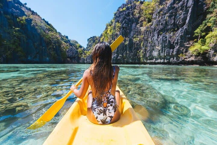 Explore El Nido's Big Lagoon: Premium Island-Hopping, Kayak & Snorkel