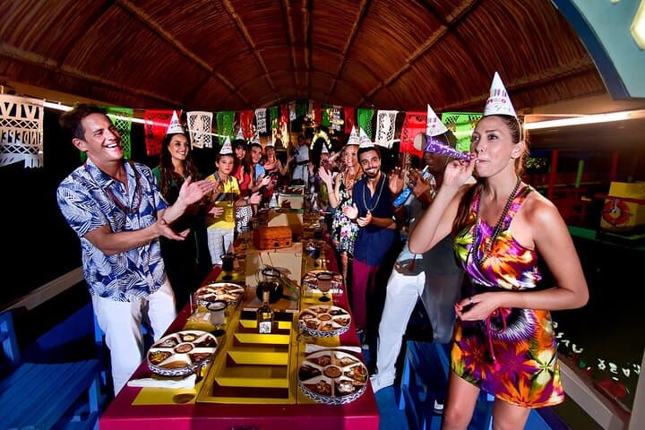 Xoximilco Cancun Night: Trajinera Dinner Cruise with Live Mariachi & Transport photo 1