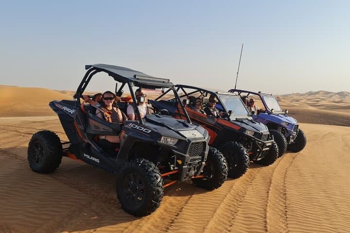 Sunset Buggy Red Dunes Safari — Dubai Desert Camp, BBQ & Sandboarding