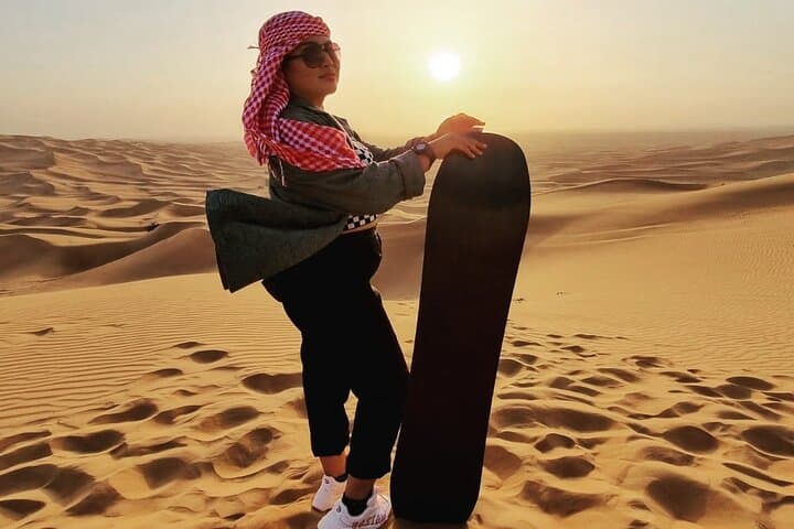 Private Al Madam Ghost Village Desert Safari with Dune Bashing & Sandboarding photo 6