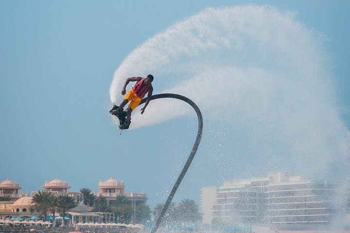 Flyboarding in Palm Jumeirah: Jet-Propelled Thrills Over Dubai's Coastline