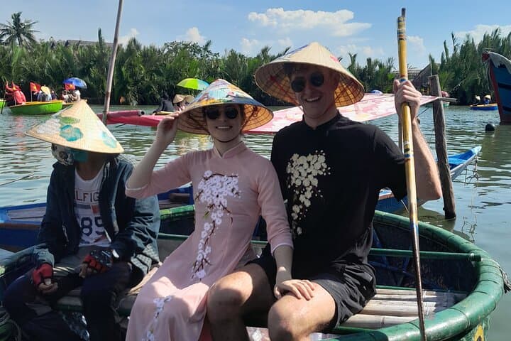 Hoi An Basket Boat Tour: Cam Thanh Water Coconut Forest and Crab Fishing photo 3