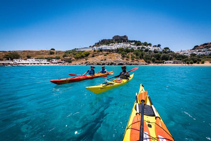 Sea Kayaking Lindos: Paddle Past Caves, St. Paul's Bay & Lunch by the Acropolis