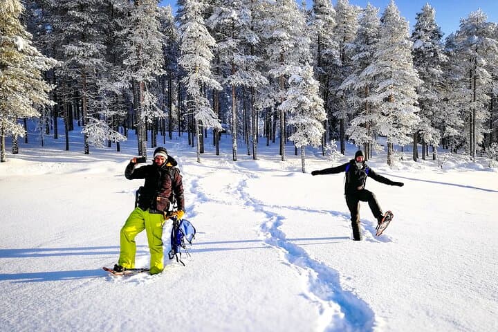 Arctic Snowshoe Trip in the Wilderness near Rovaniemi