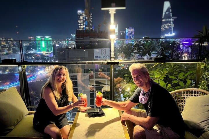 Saigon After Dark: Private Jeep Night Food & Rooftop Bar Tour photo 5
