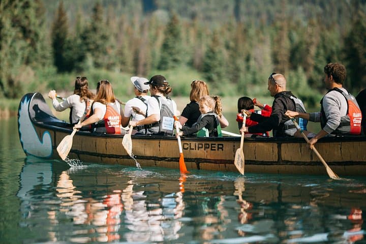 Paddling the Bow: Evening Big Canoe Wildlife Tour in Banff National Park photo 1