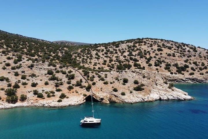 Catamaran Day Cruise Around Naxos: Snorkel Caves, Dolphins & Aegean Lunch photo 4