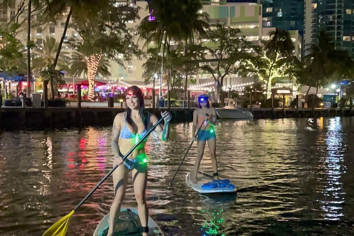 Night Paddleboard Tour Under the Lights — Fort Lauderdale New River photo 5
