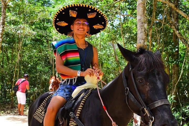 Mayan Jungle Half-Day: ATVs, Ziplines, Horseback & Cenote Swim from Cancun