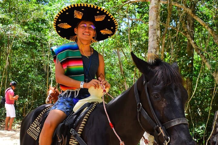 ATV, Horseback & Cenote Half-Day in the Mayan Jungle — Zipline, Swim & Lunch photo 3