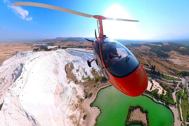 Gyrocopter over Pamukkale's Travertines and Hierapolis — 10‑Minute Aerial Tour Guide photo 1