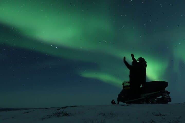 Snowmobile to Mt Ednamvarri: Northern Lights Tipi Dinner near Kiruna photo 2