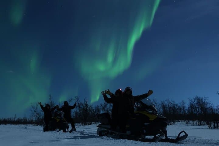 Snowmobile to Mt Ednamvarri: Northern Lights Tipi Dinner near Kiruna photo 3