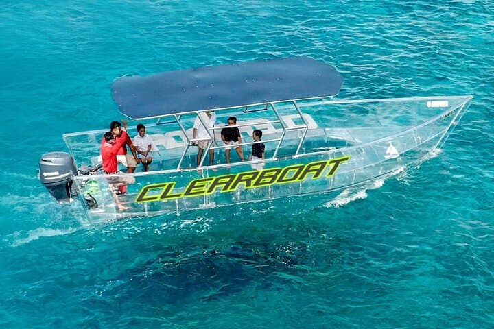 Cancun Glass Boat Cruise Nichupte Lagoon Caribbean Views