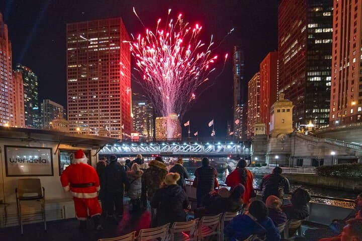 Chicago Holiday Fireworks Cruise: Riverfront Fireworks, Hot Cocoa & Skyline Views photo 2