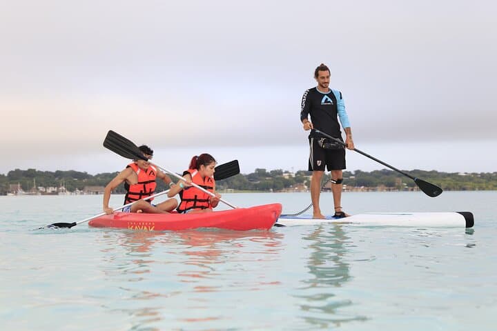 Twilight Kayak Escape: Sunset Kayak Tour on Bacalar's Lagoon of Seven Colors photo 1