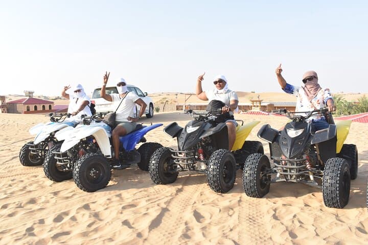 Dubai Desert ATV & 4x4 Dune Safari with BBQ, Shows and Camel Ride