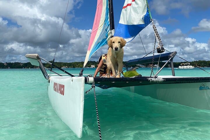 Hobie Cat Sailing on Bacalar's Lagoon of Seven Colors