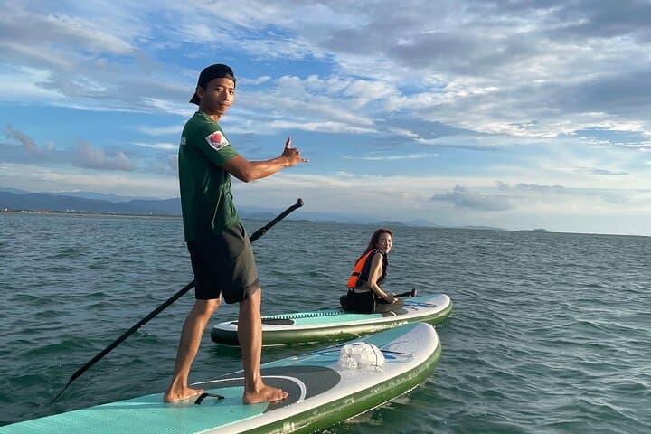 Sunset Stand Up Paddle Boarding at Tanjung Aru Beach, Kota Kinabalu