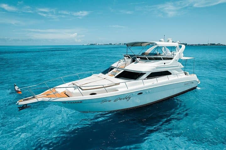 Private 50ft Yacht Charter in Cancun: Sea Daddy to Isla Mujeres