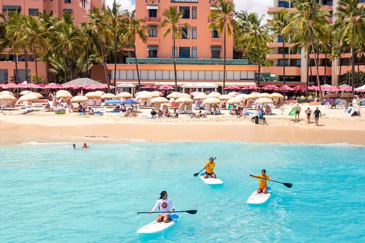 Private SUP Duo at Waikiki's Royal: Paddleboard Lesson with Diamond Head Views photo 2