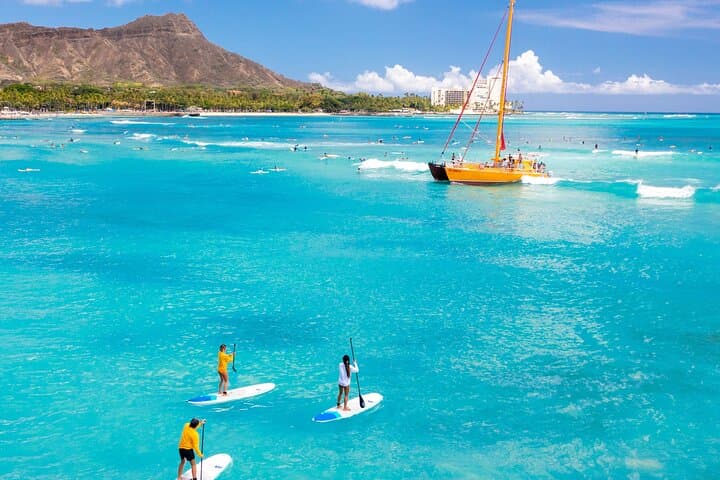 Private SUP Duo at Waikiki's Royal: Paddleboard Lesson with Diamond Head Views photo 3