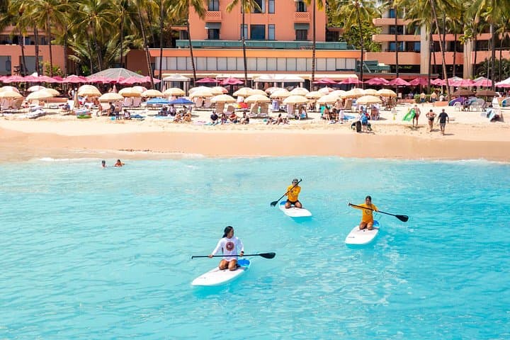 Private SUP Trio in Waikiki Bay — Learn to Paddle at The Royal Hawaiian photo 2