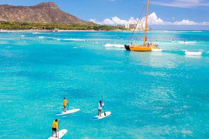 Private SUP Trio in Waikiki Bay — Learn to Paddle at The Royal Hawaiian photo 3