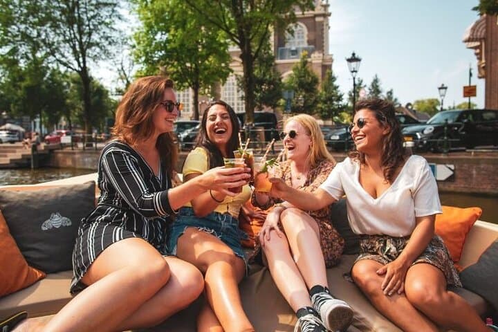 Private Amsterdam Canal Cruise with Unlimited Drinks from Central Station