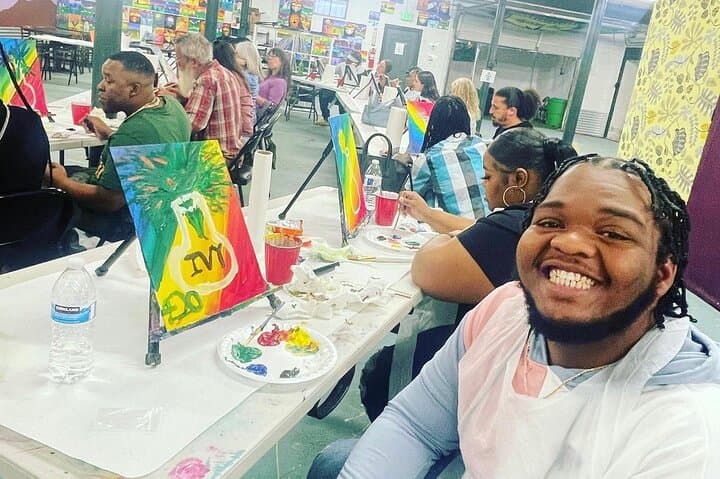 Paint-and-Pour in Denver: 2-Hour Social Painting Class at Puff, Pass & Paint photo 2