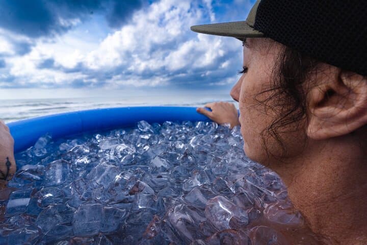 Caribbean Ice Bath and Breathwork on a Playa del Carmen Beach