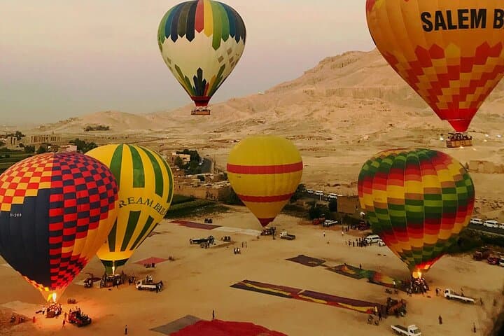 Sunrise Hot Air Balloon Over Luxor: Ancient Temples from the Sky
