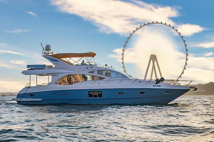 Sunset Yacht Cruise Dubai Marina to Atlantis on Bluemoon 64ft