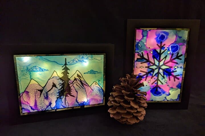 Alcohol Ink Light Boxes in Estes Park: Family-Friendly Riverwalk Art Class photo 3