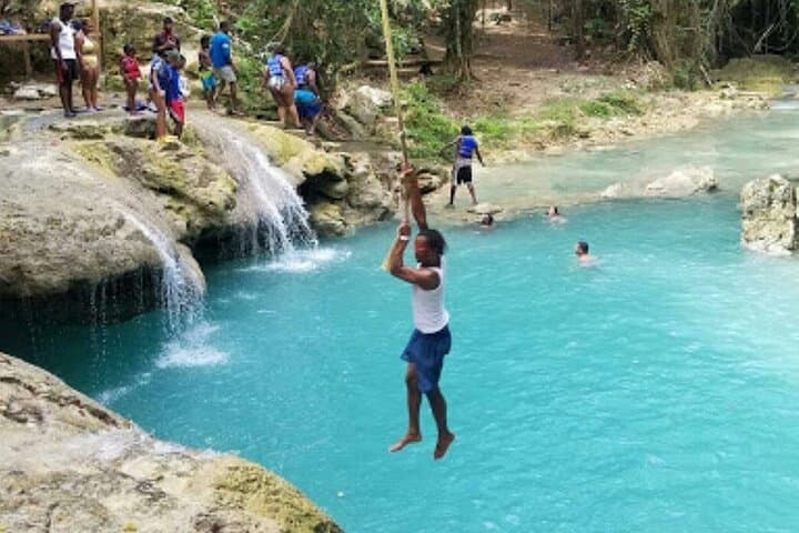 Blue Hole to Dunn's River Falls: Ocho Rios Waterfall and Cliff-Jump Adventure photo 3