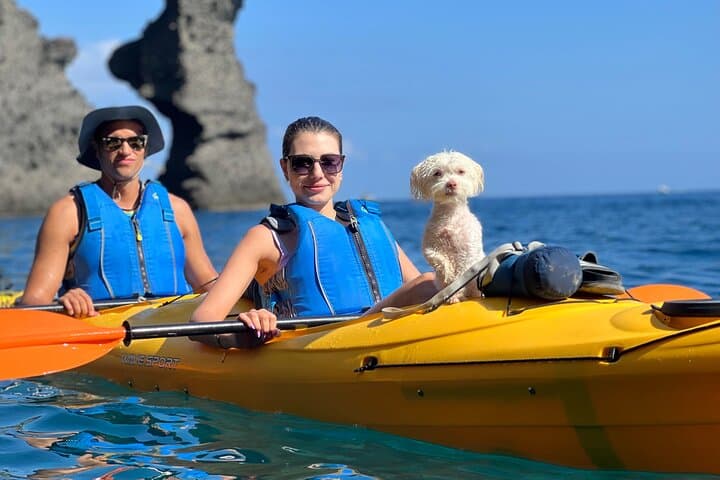 Serenity Kayak Santorini: Sea Caves, Snorkeling & Sunset Picnic photo 1