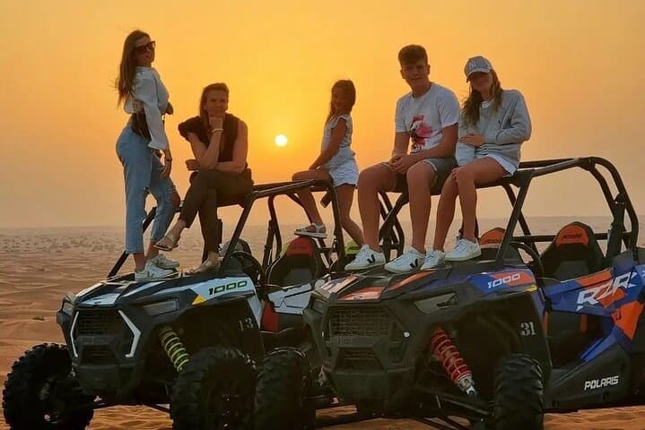 Dubai Desert Safari: Dune Buggy Sunset, Camel Ride & Camp Dinner Experience