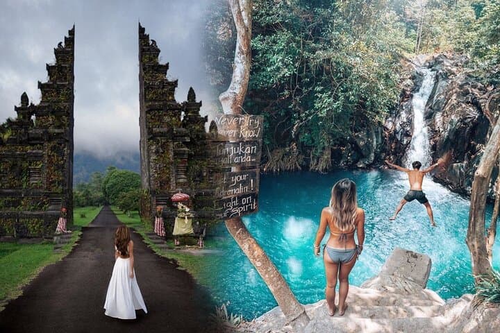 Aling-Aling Waterfall Jumping & Sliding Day Trip from Ubud — Handara Gate Included