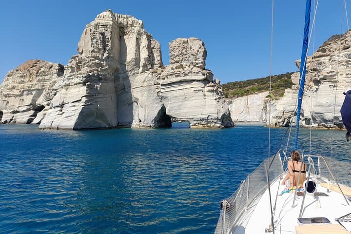 Full-Day Private Sailing Cruise Around Milos: Kleftiko, Sykia & Secluded Bays photo 5