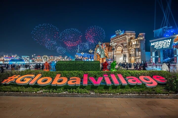 Evening Tour: Dubai Miracle Garden & Global Village with Private Transfers