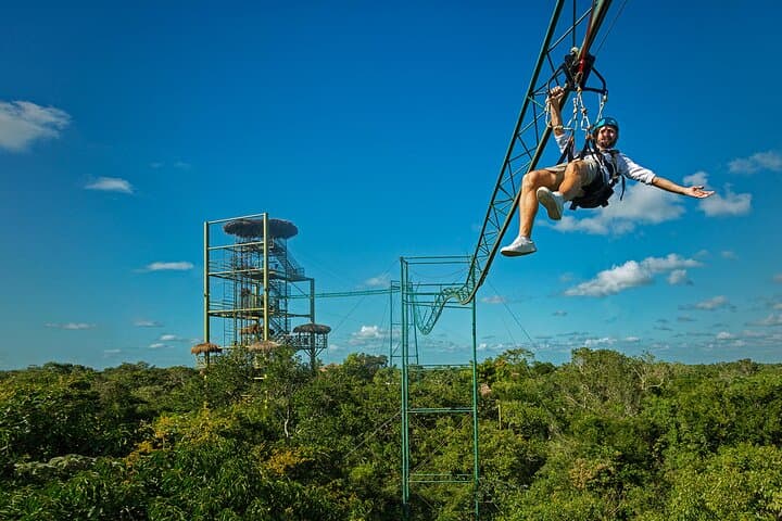 Cancun Extreme Zipline Canopy Tour — Puerto Morelos Jungle Ziplines, Cenote Swim & ATV Adventures