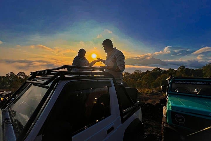 Mount Batur Sunrise Jeep Tour: Black Lava, Waterfall & Coffee near Ubud photo 3