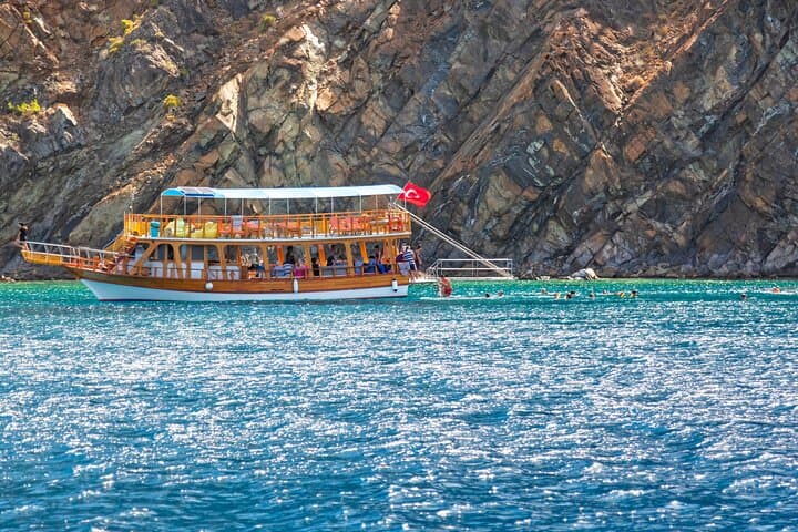 Boat Trip to Antalya's Lower Düden Waterfall — Swim Beneath the Cliffs photo 3