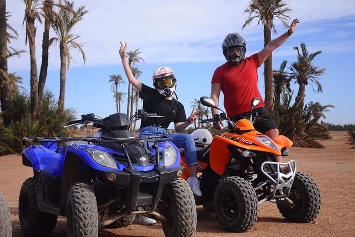 Marrakech Quad Adventure: Palm Groves, Dunes & Berber Tea with Hotel Pickup