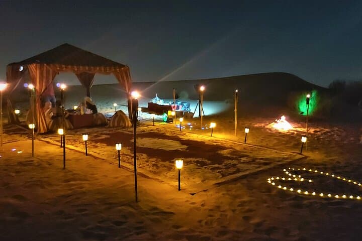 Private Romantic Dubai Desert Dinner with Camel Ride, Dune Bashing & Falcons photo 2